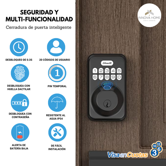 Cerradura Inteligente con huella o código