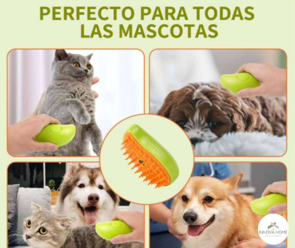 CEPILLO PARA MASCOTA CON VAPOR