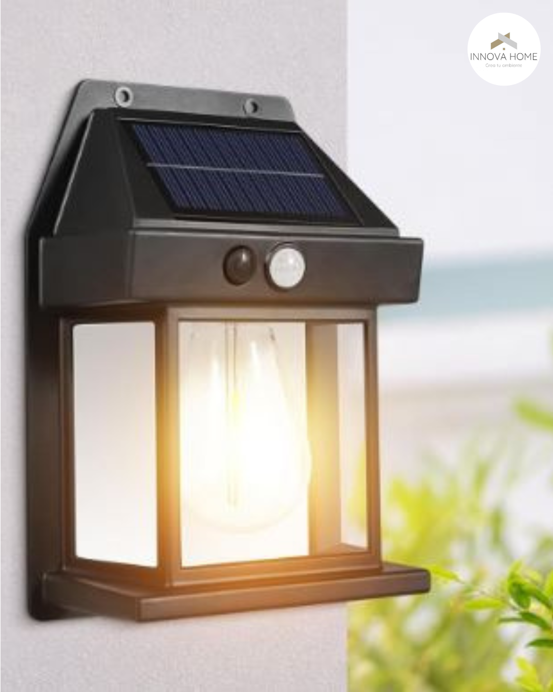 LAMPARA SOLAR PARA EXTERIOR CON SENSOR