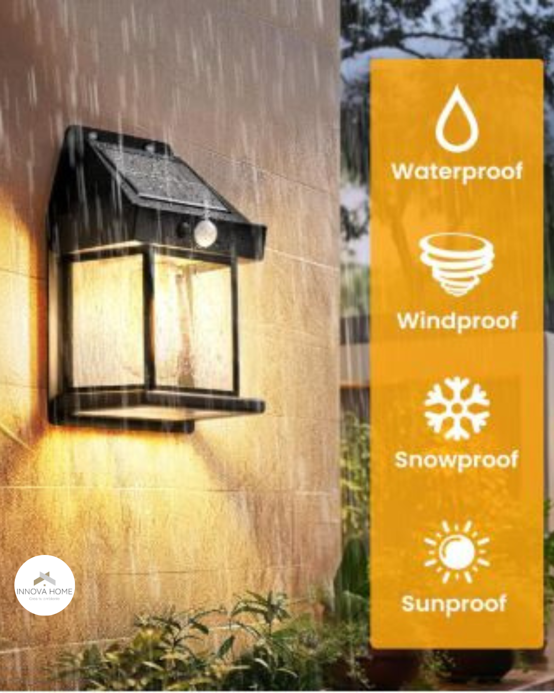 LAMPARA SOLAR PARA EXTERIOR CON SENSOR