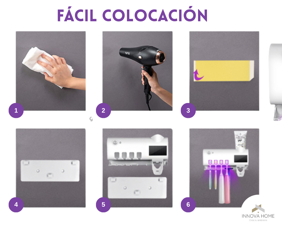 PORTA CEPILLOS DE DIENTES ESTERILIZADOR UV